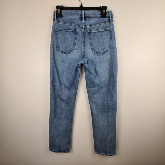 Gap Jeans Sz 26 Women's Blue Stretch‎ Denim Ladies Mid Rise Straight Medium Wash - Picture 6 of 9